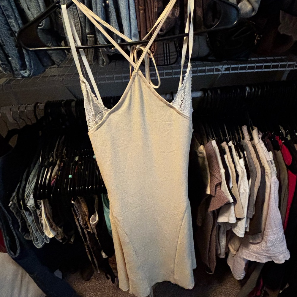 Elegant Cream Slip Dress